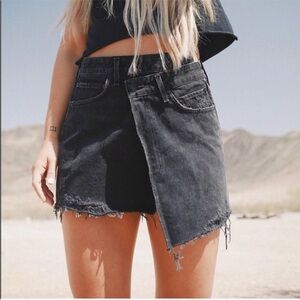 AGOLDE Black Criss Cross Skirt